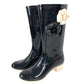 CHANEL G26648 カメリア CC ココマーク ロゴ レインブーツ 長靴 ロング 雨 靴 シューズ レインシューズ ラバー レディース ブラック