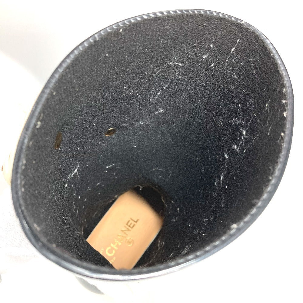 CHANEL G26648 カメリア CC ココマーク ロゴ レインブーツ 長靴 ロング 雨 靴 シューズ レインシューズ ラバー レディース ブラック
