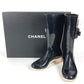 CHANEL G26648 カメリア CC ココマーク ロゴ レインブーツ 長靴 ロング 雨 靴 シューズ レインシューズ ラバー レディース ブラック