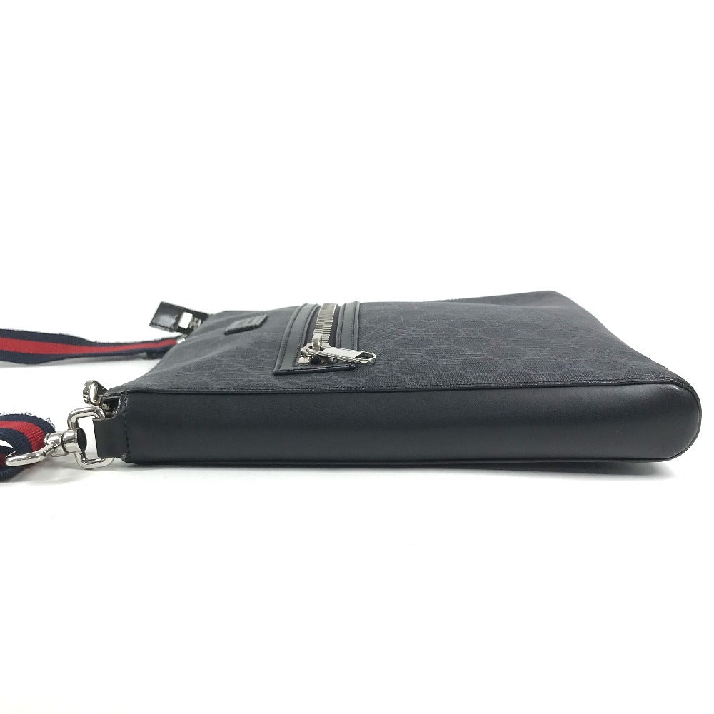 GUCCI 474137 GGスプリーム ロゴ クーリエ 斜め掛け カバン メッセンジャーバッグ ショルダーバッグ GGスプリームキャンバス ユニセックス ブラック
