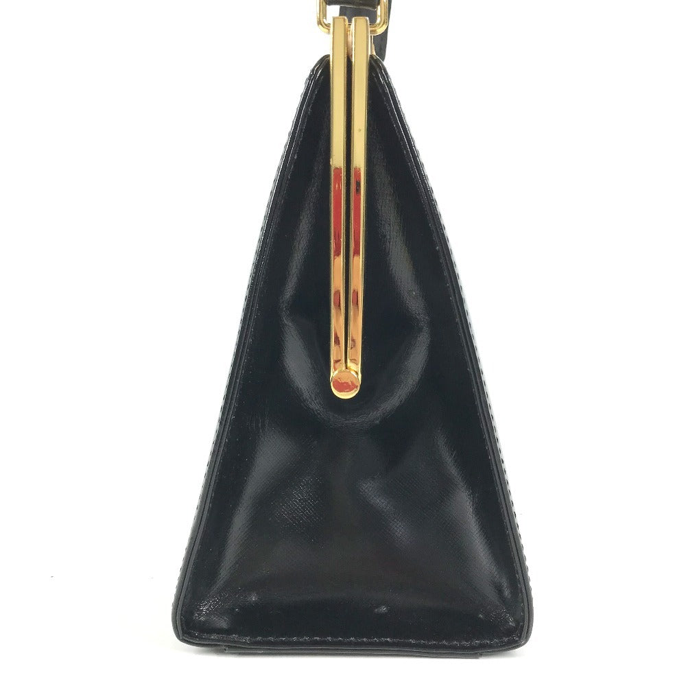 VERSACE ヴィンテージ サンバースト ロゴ カバン ハンドバッグ 肩掛け チャーム キーホルダー付き ショルダーバッグ レザー ユニセックス ブラック