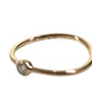 TIFFANY&Co. K18 金 18K ウェーブ シングル リング 1PD ダイヤ ダイヤモンド ジュエリー アクセサリー リング・指輪 Au750 レディース ピンクゴールド