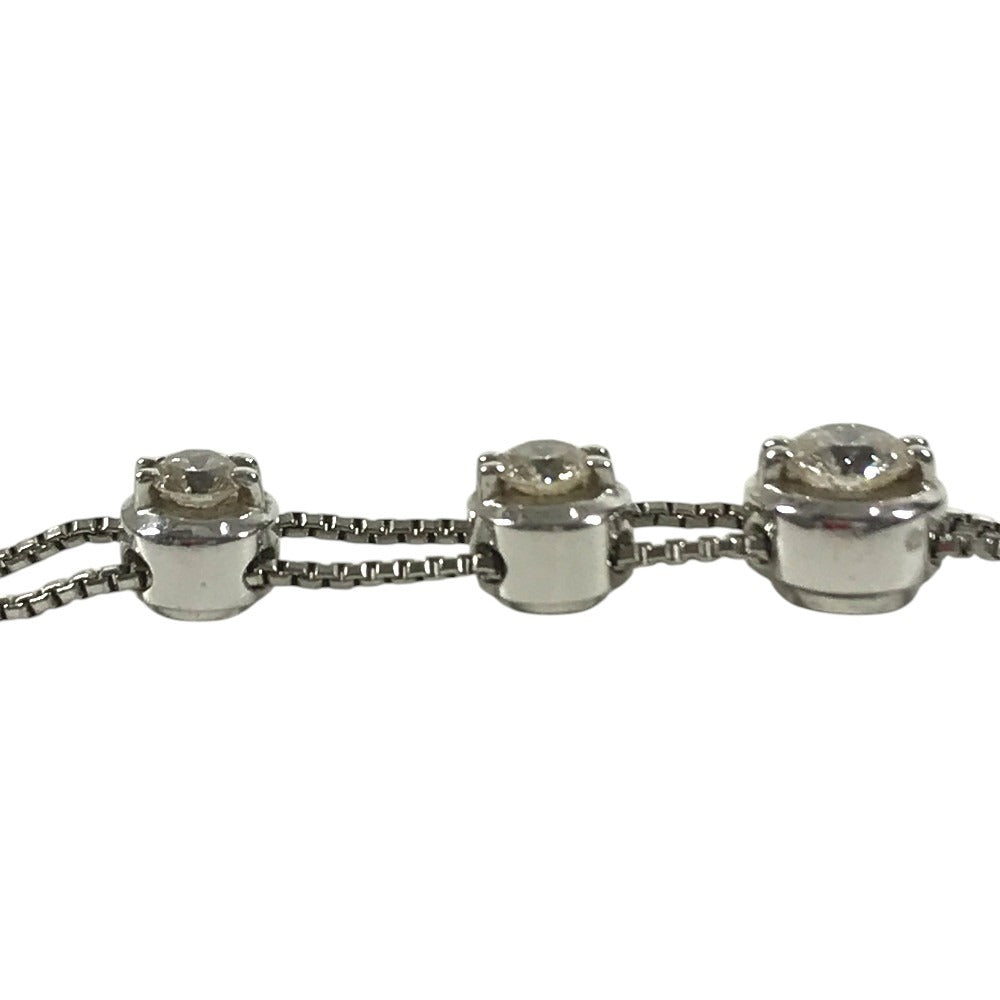 TASAKI K18 金 18K 3PD ダイヤ ダイヤモンド 3ポイント 0.54ct ネックレス チョーカー ジュエリー アクセサリー ネックレス WG750 レディース シルバー