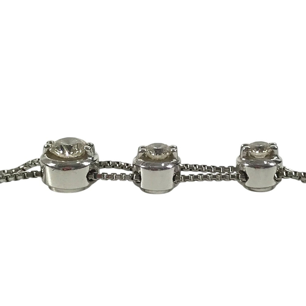 TASAKI K18 金 18K 3PD ダイヤ ダイヤモンド 3ポイント 0.54ct ネックレス チョーカー ジュエリー アクセサリー ネックレス WG750 レディース シルバー
