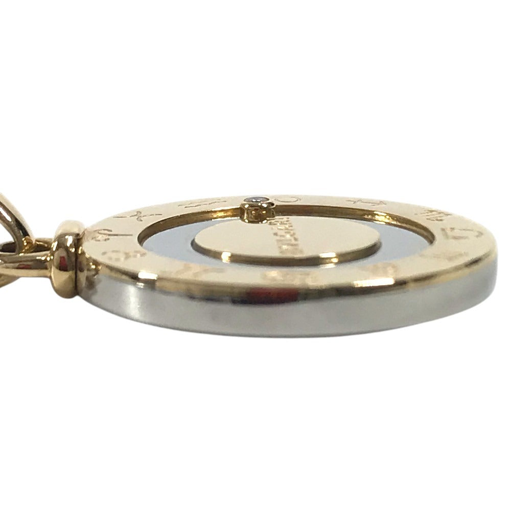 BVLGARI K18 金 18K ホロスコープ ダイヤ ダイヤモンド　1PD ネックレス チョーカー ジュエリー アクセサリー ペンダントトップ YG750 ユニセックス ゴールド