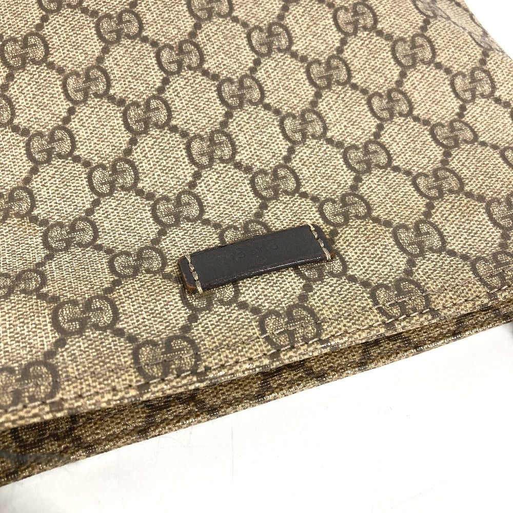 GUCCI 201538 GG logo Crossbody Pochette bag Shoulder Bag GGPVC/Leather Beige/Dark brown Used