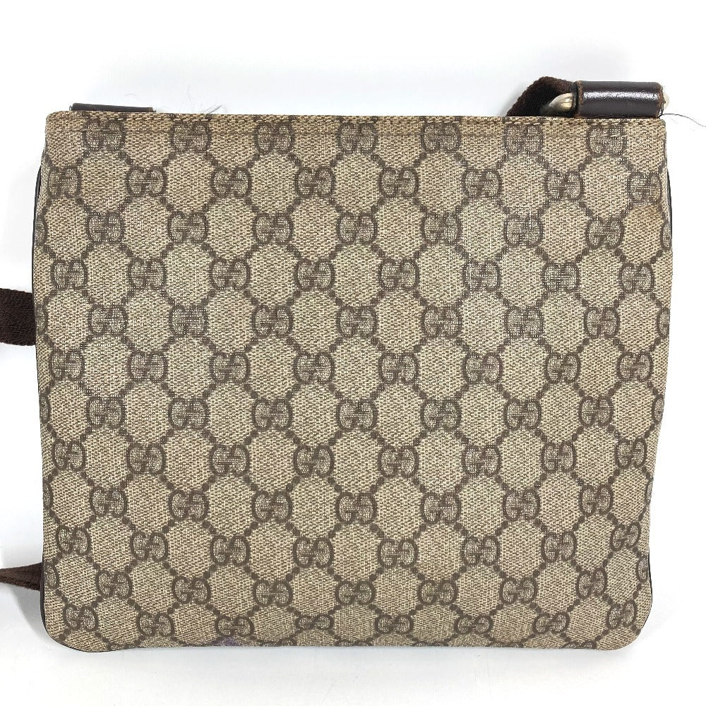 GUCCI 201538 GG logo Crossbody Pochette bag Shoulder Bag GGPVC/Leather Beige/Dark brown Used
