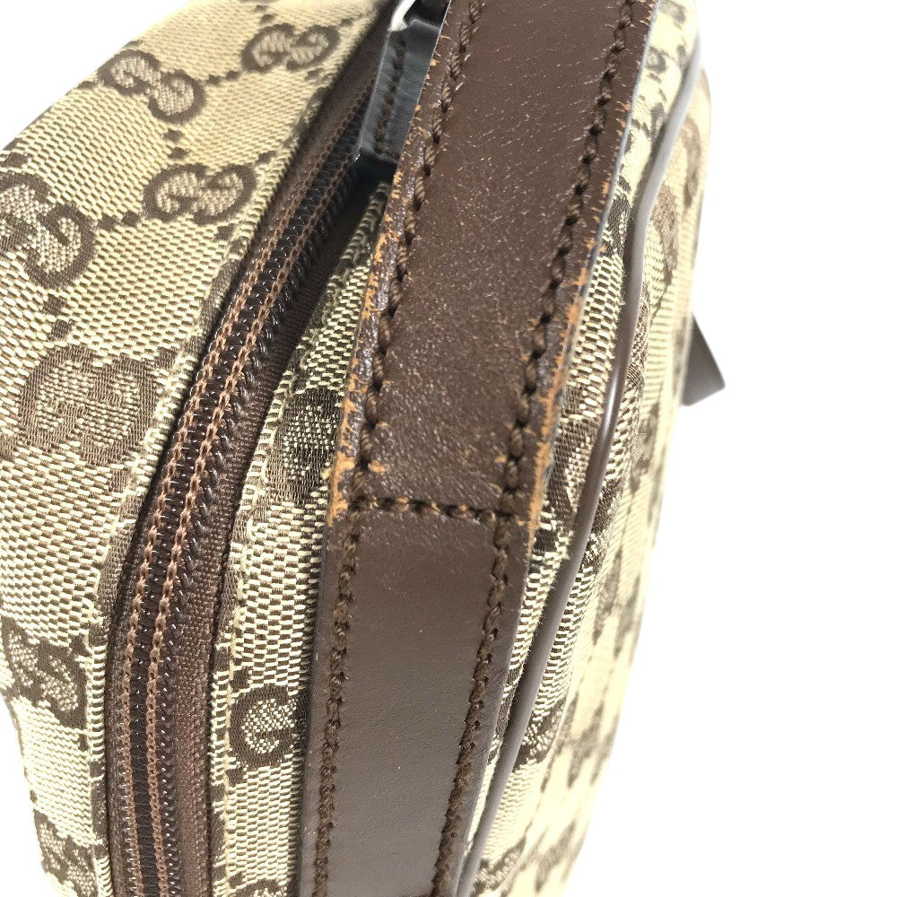 GUCCI 03136 GG logo all-over pattern bag shawl Shoulder Bag GGCanvas/Leather Beige Used