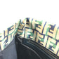 FENDI logo Bag Tote Bag shawl Shoulder Bag Leather/Canvas Green/Beige x blue Used