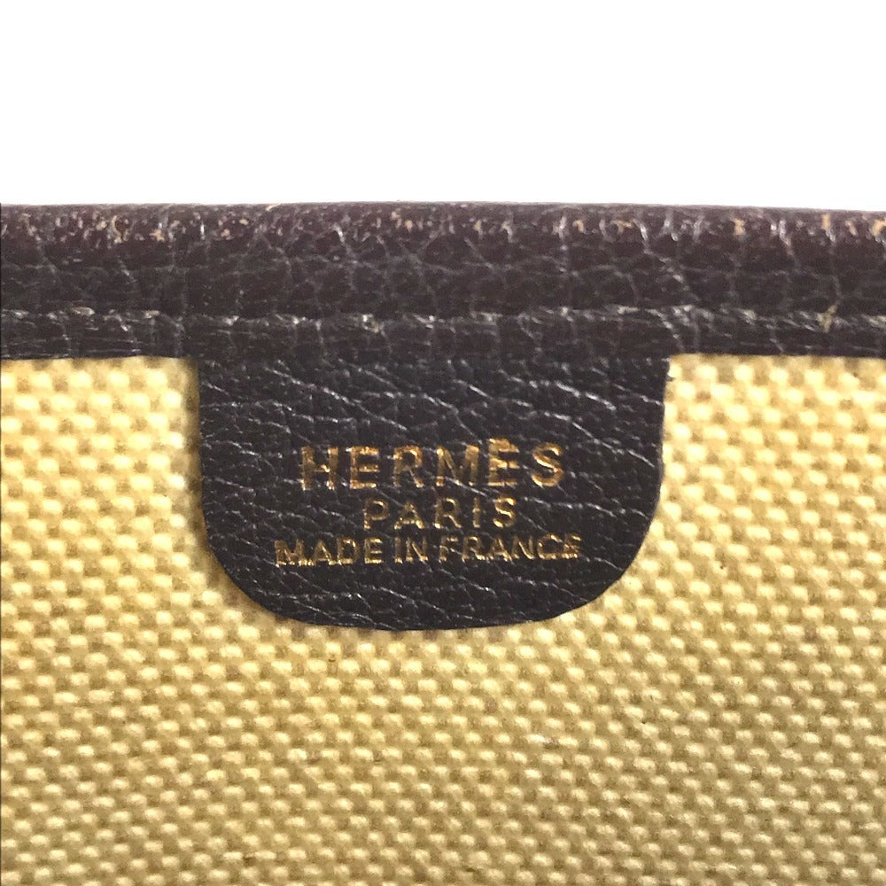HERMES Evelyne 1 GM EvelyneGM Bag Crossbody Shoulder Bag Leather / Coated Canvas Beige/Brown Used