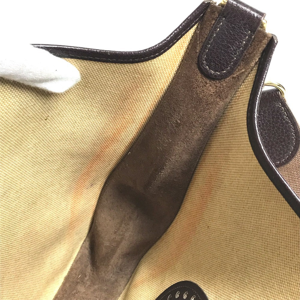 HERMES Evelyne 1 GM EvelyneGM Bag Crossbody Shoulder Bag Leather / Coated Canvas Beige/Brown Used