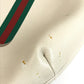GUCCI 523588 Logo Hobo Bag Half Moon Bag Crossbody Shoulder Bag Leather White Used