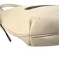 GUCCI 523588 Logo Hobo Bag Half Moon Bag Crossbody Shoulder Bag Leather White Used