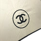 CHANEL CC CC Mark Bicolor Folding Umbrella umbrella polyester Beige/Black Used