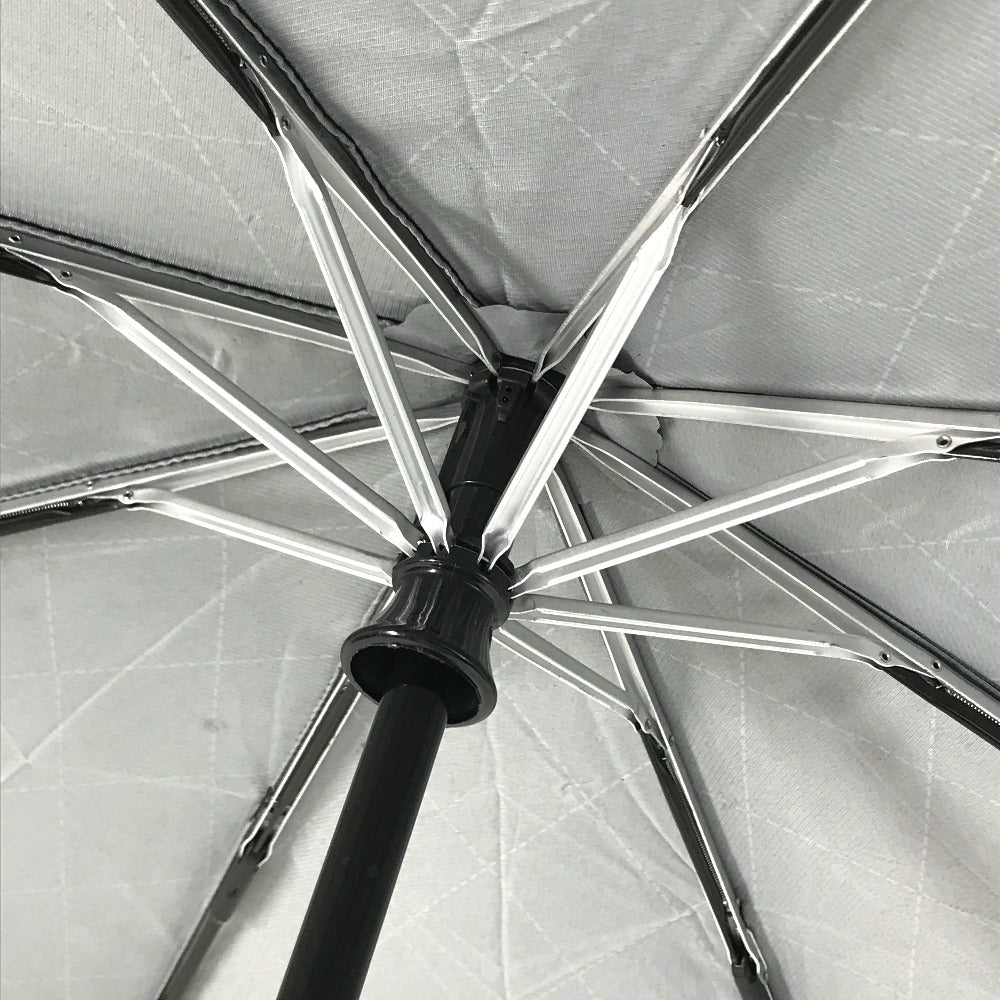 CHANEL CC CC Mark Bicolor Folding Umbrella umbrella polyester Beige/Black Used