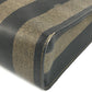 FENDI vintage Pecan Logo Stripe Tote Bag Vertical Tote Hand Bag PVC/Leather khaki Used