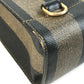 FENDI vintage Pecan Logo Stripe Tote Bag Vertical Tote Hand Bag PVC/Leather khaki Used
