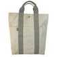 HERMES Fourre Tout Cabas Fourre Tout Cabas Tote Bag Vertical Hand Bag Canvas BlackBased/IvoryBased Used