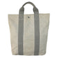 HERMES Fourre Tout Cabas Fourre Tout Cabas Tote Bag Vertical Hand Bag Canvas BlackBased/IvoryBased Used