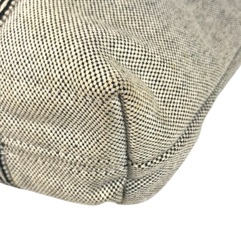 HERMES Fourre Tout Cabas Fourre Tout Cabas Tote Bag Vertical Hand Bag Canvas BlackBased/IvoryBased Used