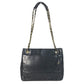 CHANEL vintage Matelasse Quilted Bag Double Chain Chain Bag Tote Bag Shoulder Bag Leather Black/Gold Used