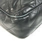 CHANEL vintage Matelasse Quilted Bag Double Chain Chain Bag Tote Bag Shoulder Bag Leather Black/Gold Used