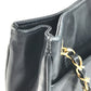 CHANEL vintage Matelasse Quilted Bag Double Chain Chain Bag Tote Bag Shoulder Bag Leather Black/Gold Used