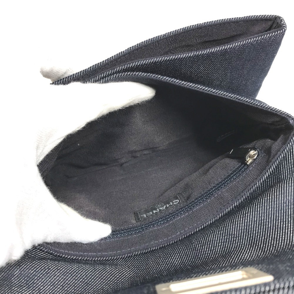 CHANEL 2.55 Hardware Logo Chocolate Bar Bag, Flap, Cluch Bag Clutch bag Denim blue Used