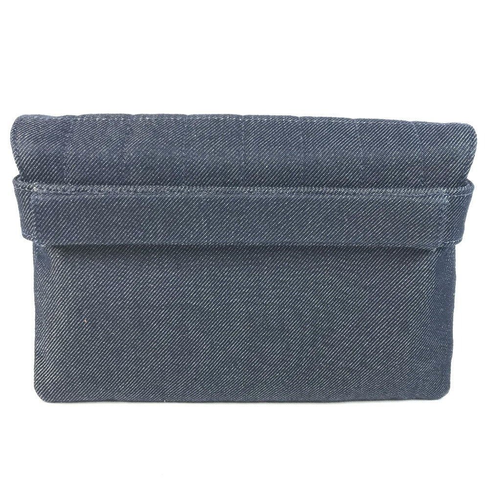 CHANEL 2.55 Hardware Logo Chocolate Bar Bag, Flap, Cluch Bag Clutch bag Denim blue Used