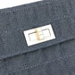 CHANEL 2.55 Hardware Logo Chocolate Bar Bag, Flap, Cluch Bag Clutch bag Denim blue Used