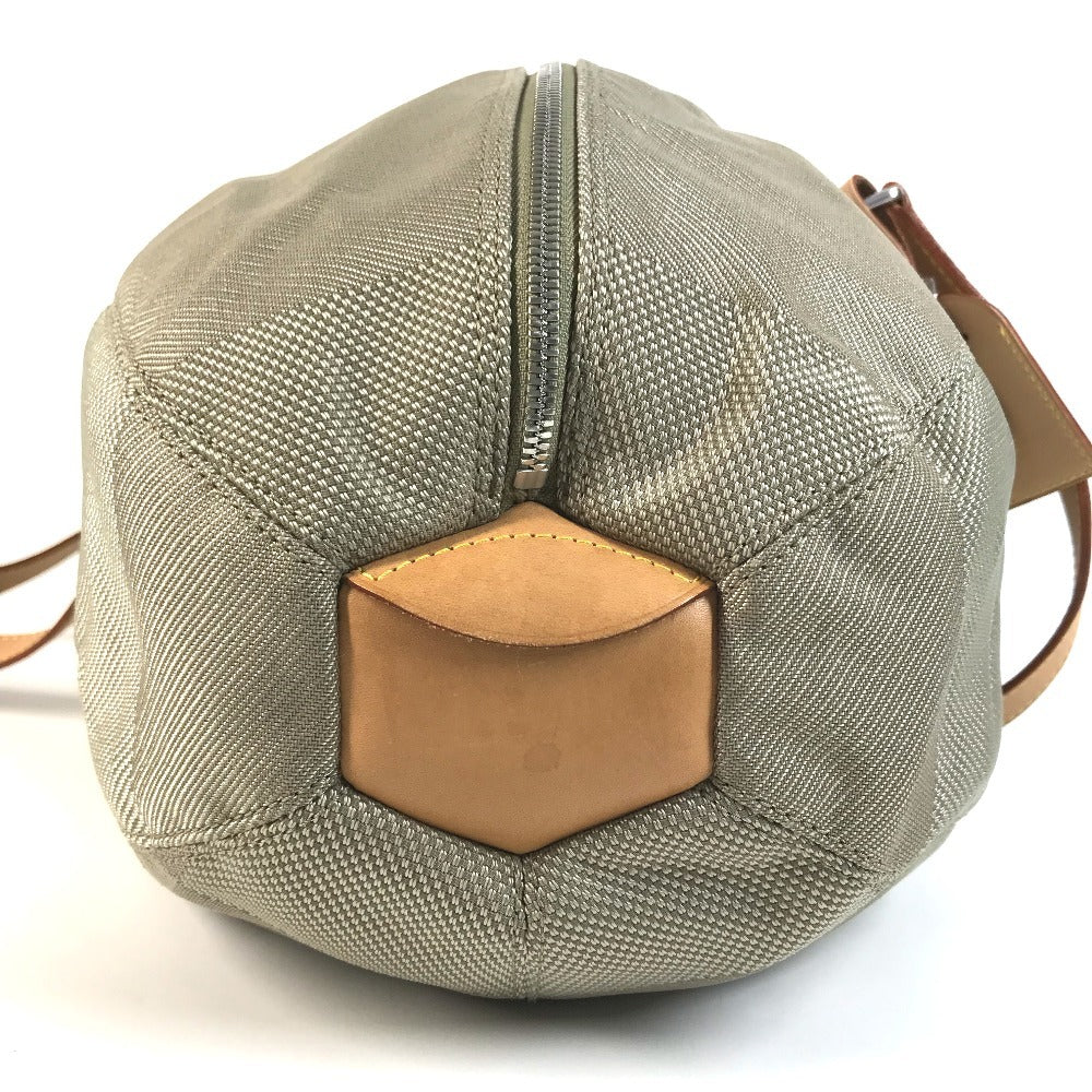 LOUIS VUITTON M93065 Damier Geant Akatan Shoulder Bag Duffle Bag Damier GeantCanvas serve Khaki Based Used