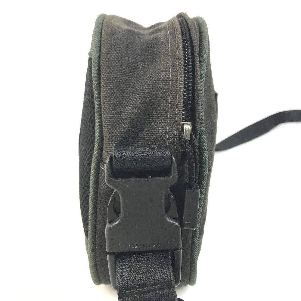 CHANEL Sports CC CC Mark logo Bag Pochette Crossbody Shoulder Bag Canvas Black/khaki Used