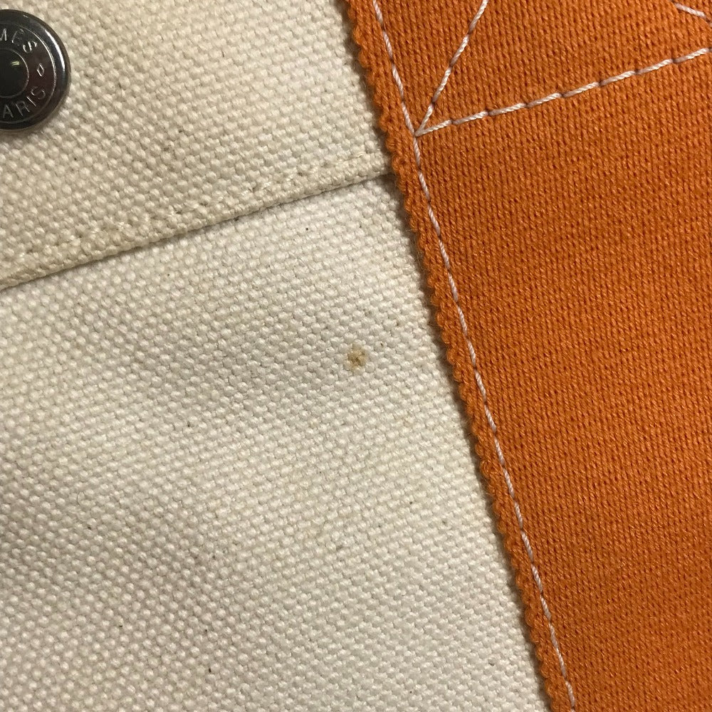 HERMES Bora Bora PM Bora Bora PM Bag Tote Bag Hand Bag cotton Orange/IvoryBased Used