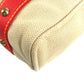 LOUIS VUITTON M40035 Antigua Cabas MM Bag Tote Bag shawl Shoulder Bag Canvas Beige/Red Used