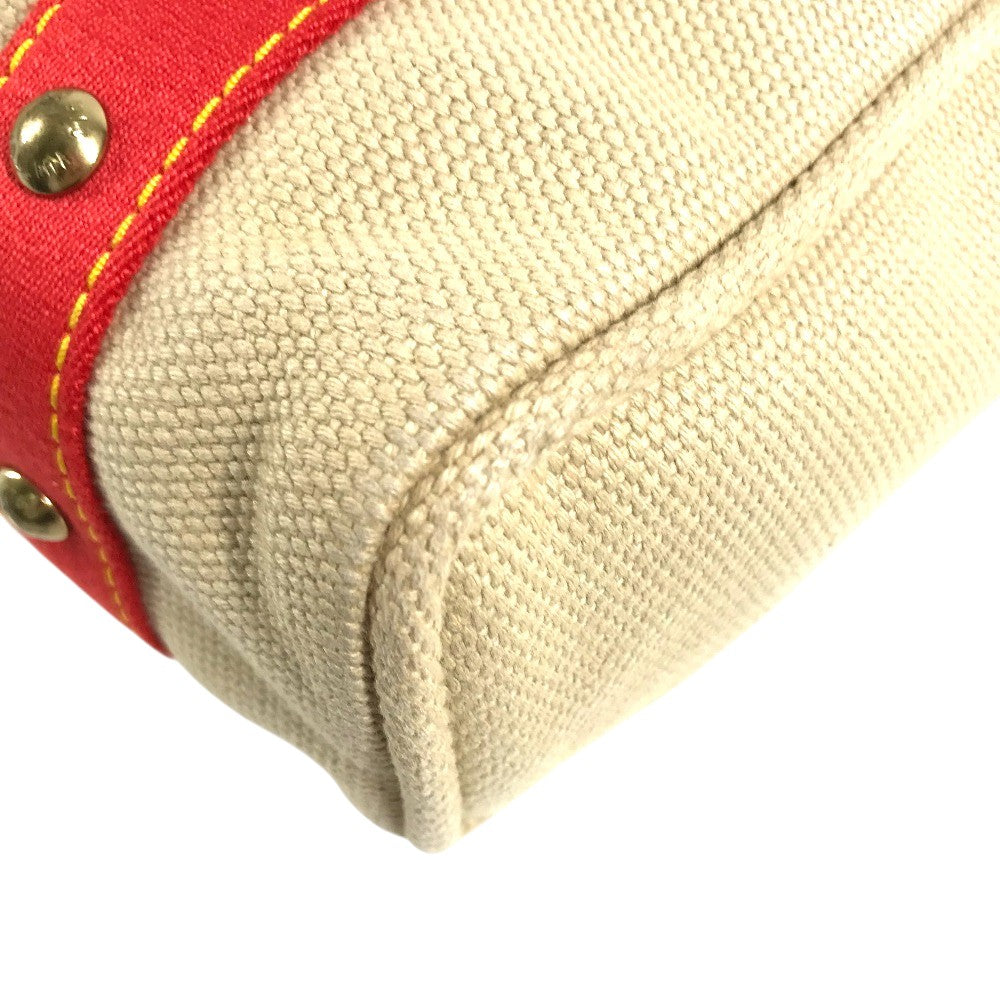 LOUIS VUITTON M40035 Antigua Cabas MM Bag Tote Bag shawl Shoulder Bag Canvas Beige/Red Used