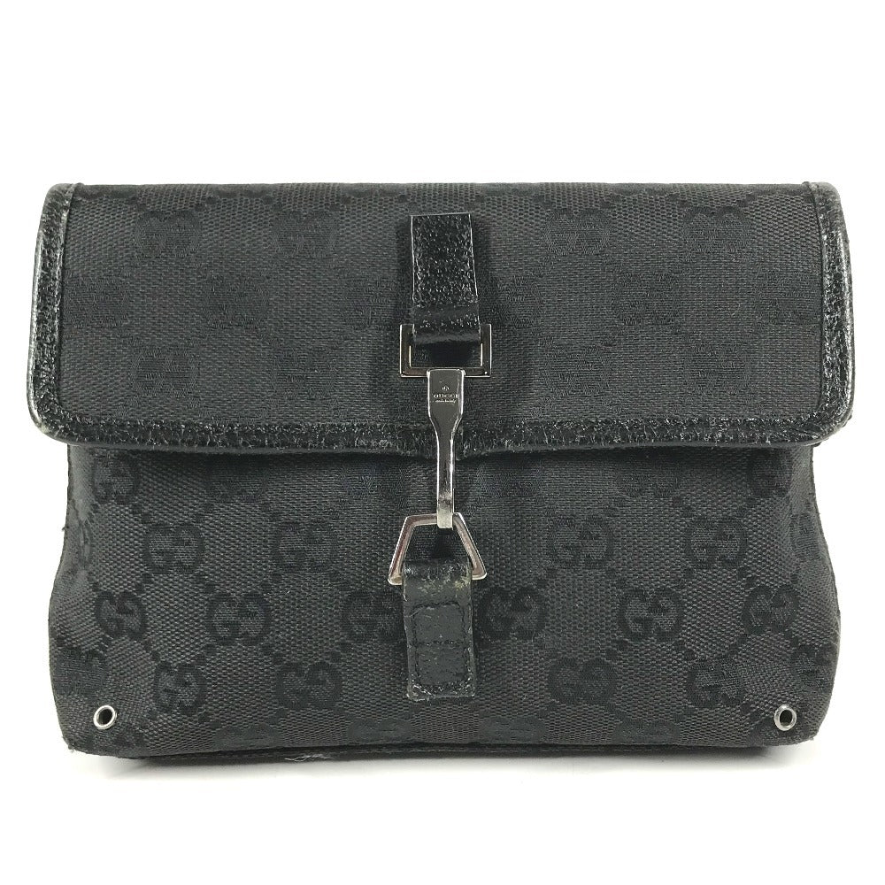 GUCCI 92543 Logo GG Jackie Belt Bags, Bags, Waist Pouches body bag GGCanvas/Leather Black Used