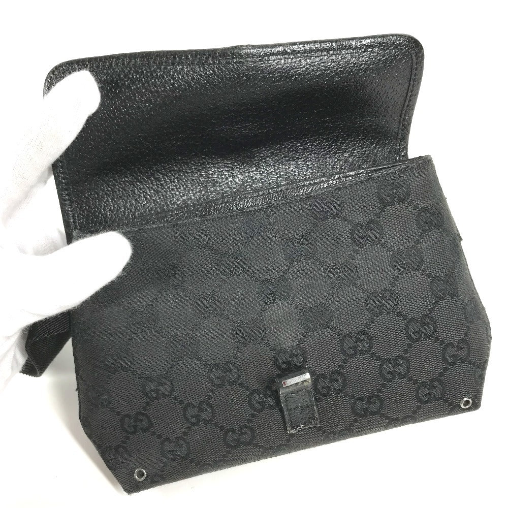 GUCCI 92543 Logo GG Jackie Belt Bags, Bags, Waist Pouches body bag GGCanvas/Leather Black Used