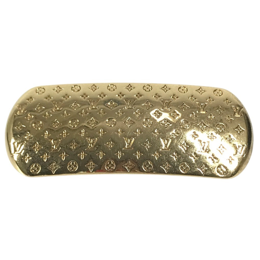 LOUIS VUITTON M80277 Monogram Nanogram Barrette Hair accessories, hair clips, hairpins Valletta Metal Gold Used
