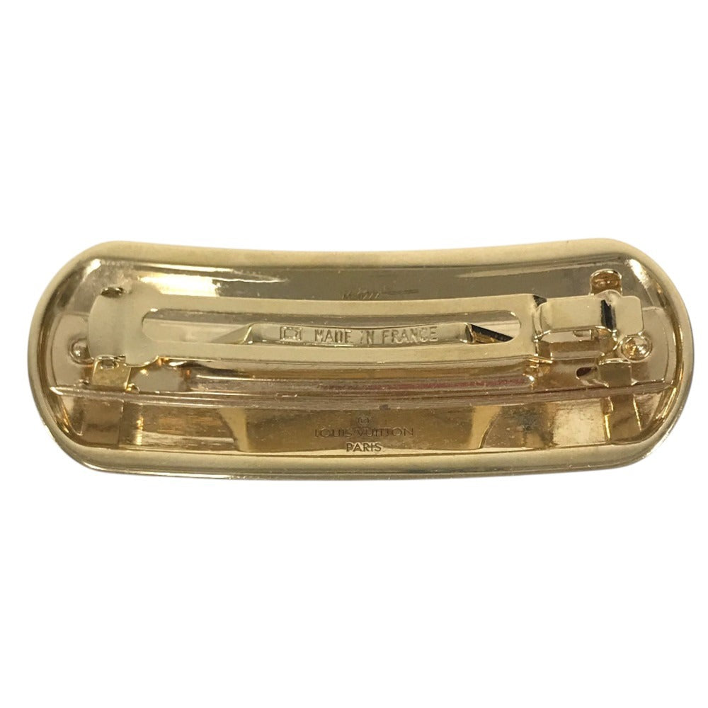 LOUIS VUITTON M80277 Monogram Nanogram Barrette Hair accessories, hair clips, hairpins Valletta Metal Gold Used