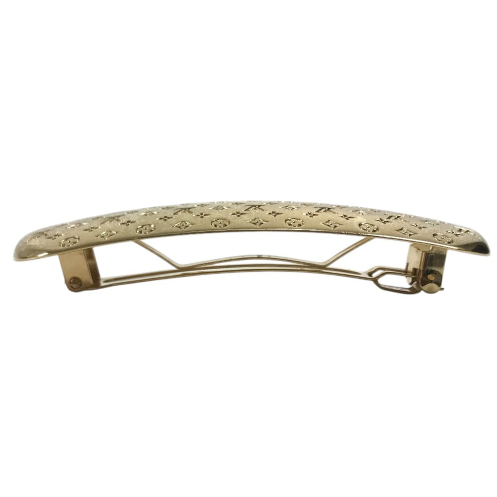 LOUIS VUITTON M80277 Monogram Nanogram Barrette Hair accessories, hair clips, hairpins Valletta Metal Gold Used