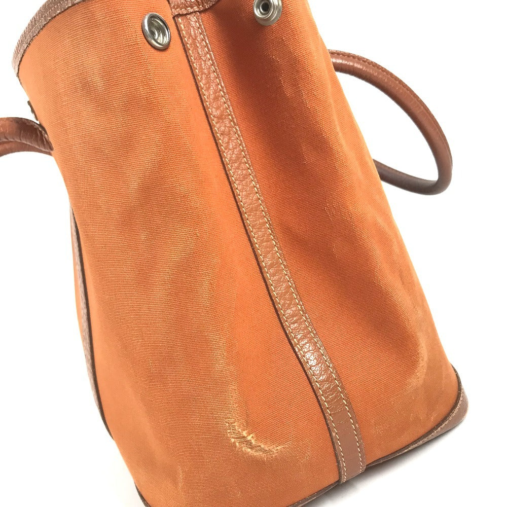 HERMES Garden Party PM Garden Party PM Shoulder Bag Tote Bag Leather/Canvas Orange Used