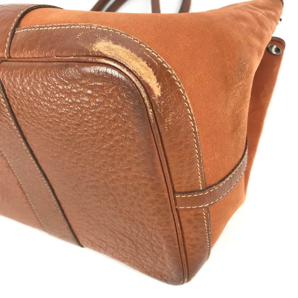 HERMES Garden Party PM Garden Party PM Shoulder Bag Tote Bag Leather/Canvas Orange Used