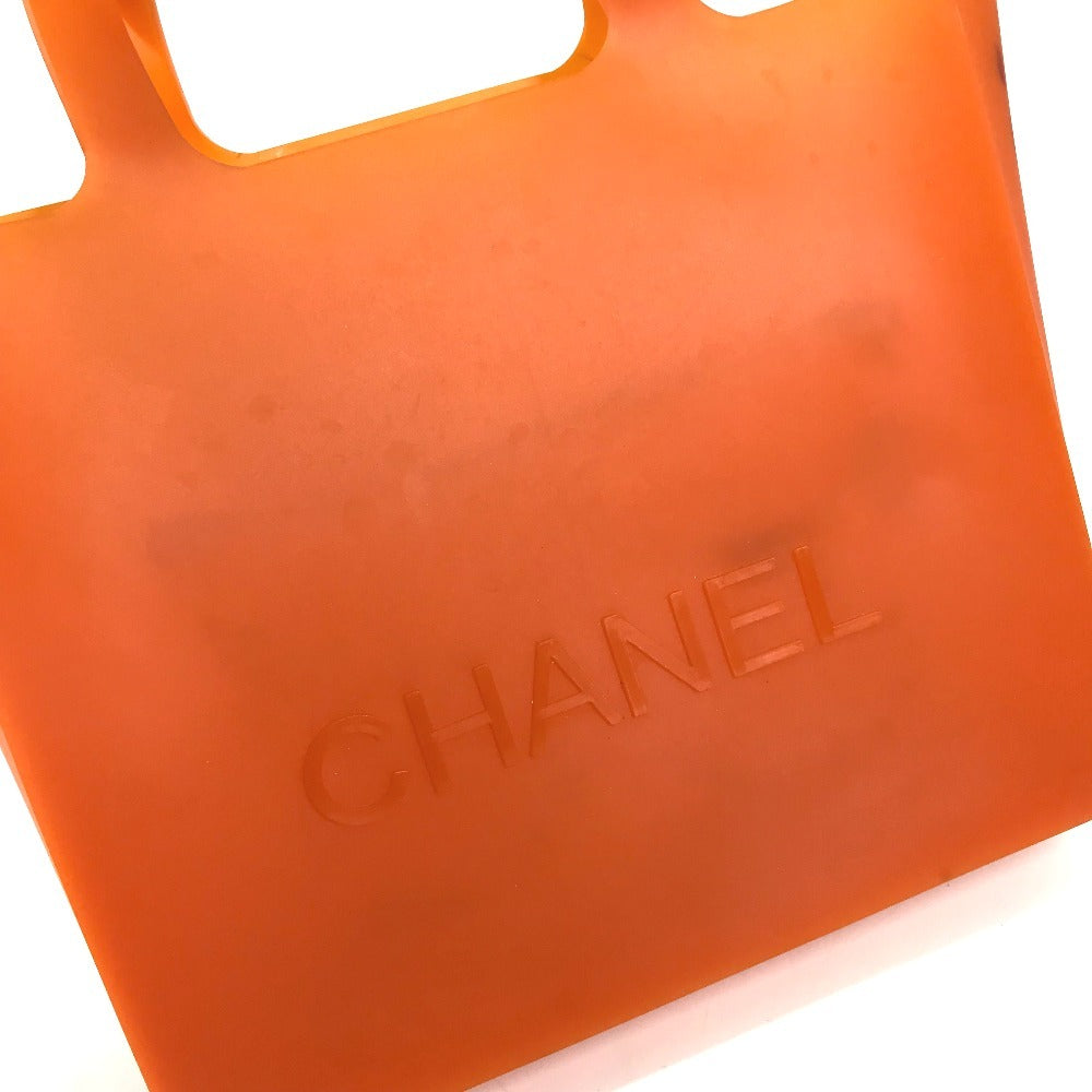 CHANEL logo beach bag Bag Shoulder Bag Tote Bag rubber Orange Used