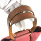 HERMES vertical Kabak Elan PM Kabak Elan PM Shoulder Bag, 2-Way Bag Tote Bag Leather/Canvas RedBased/Brown Used