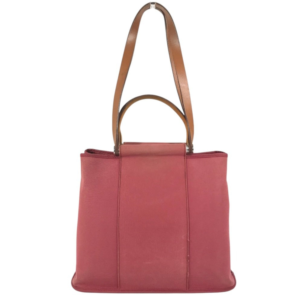 HERMES vertical Kabak Elan PM Kabak Elan PM Shoulder Bag, 2-Way Bag Tote Bag Leather/Canvas RedBased/Brown Used