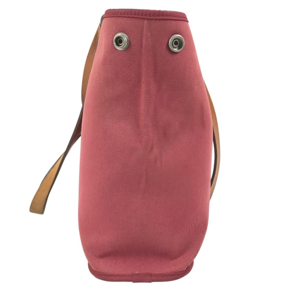 HERMES vertical Kabak Elan PM Kabak Elan PM Shoulder Bag, 2-Way Bag Tote Bag Leather/Canvas RedBased/Brown Used