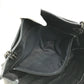 BVLGARI logo Shoulder Bag, Shoulder Bag, Double Chain Tote Bag Leather Black Used