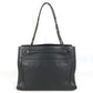 BVLGARI logo Shoulder Bag, Shoulder Bag, Double Chain Tote Bag Leather Black Used