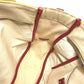 PRADA Logo Shoulder Bag Tote Bag Leather/Canvas yellow/Red x Beige Used