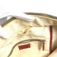 PRADA Logo Shoulder Bag Tote Bag Leather/Canvas yellow/Red x Beige Used